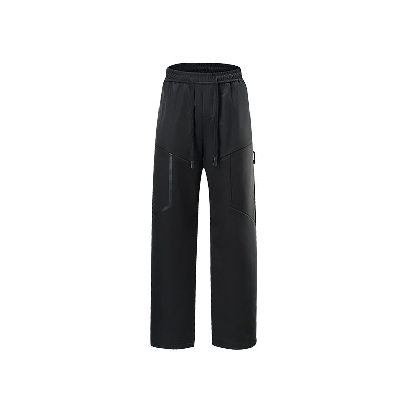 Herren Atmungsaktive Softshell-Cargo-Hose mit Tunnelzugbund, Zipper-Seitentasche und geradem Schnitt Drune