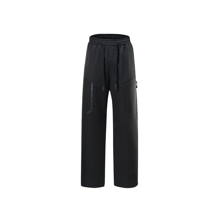 Herren Atmungsaktive Softshell-Cargo-Hose mit Tunnelzugbund, Zipper-Seitentasche und geradem Schnitt Drune