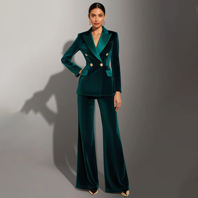 Damen Elegantes und Hochwertiges Samtanzug Drune