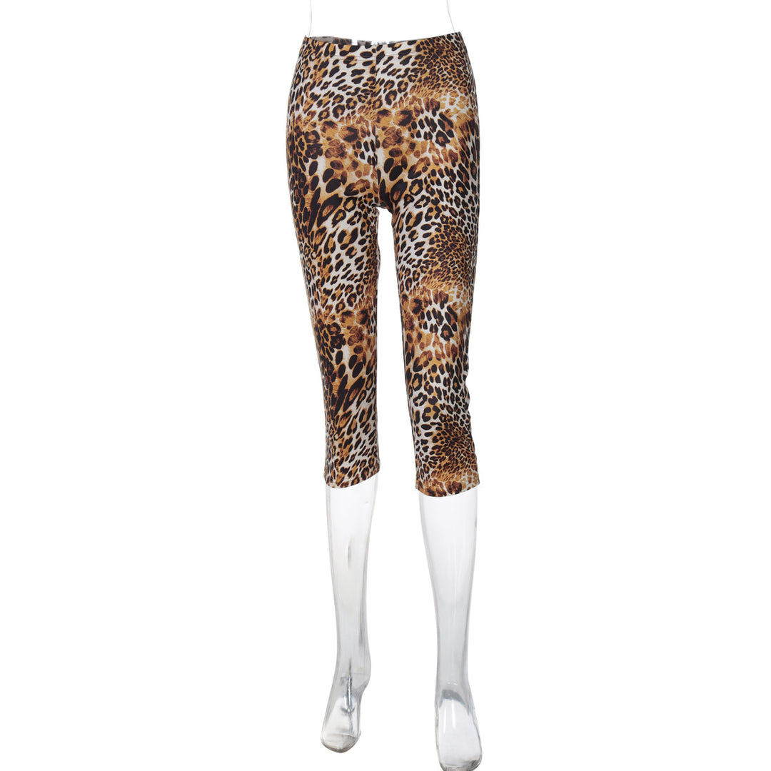 Damen Leggings im trendigen Leo-Muster mit komfortablem Stretch Drune
