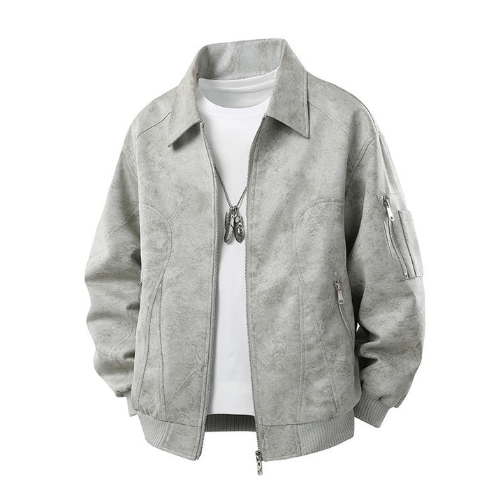 Herren Modische Retro-Lederjacke Drune