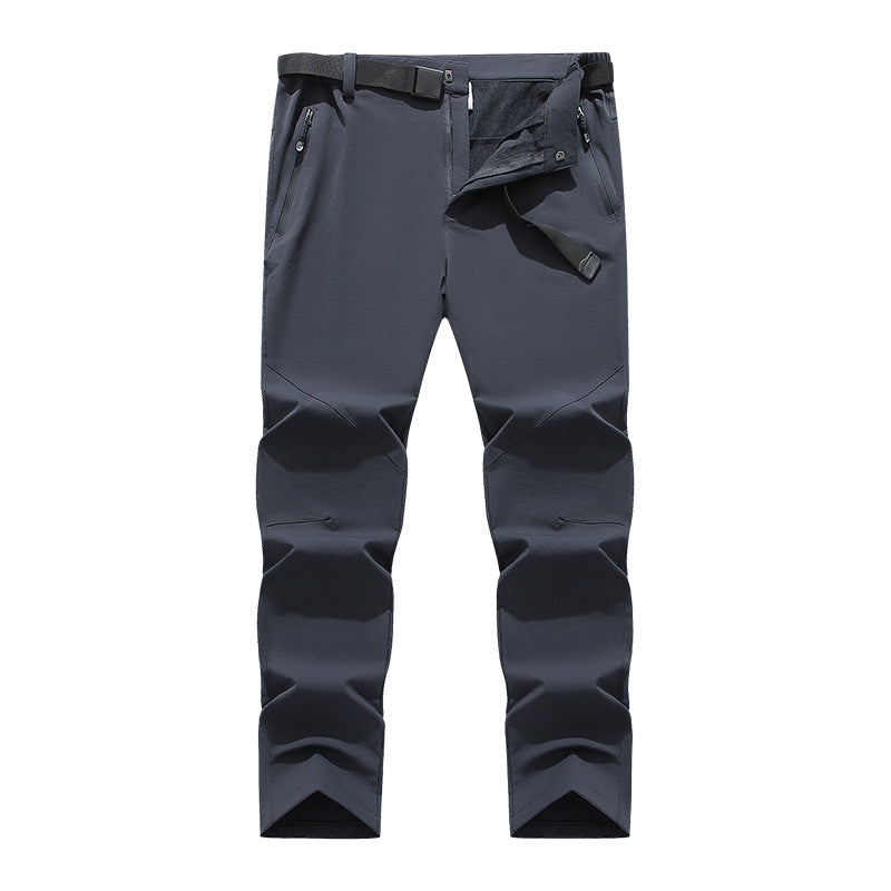 Herren flexible Softshell-Trekkinghose mit vorgeformten Knien und Gürtel Drune