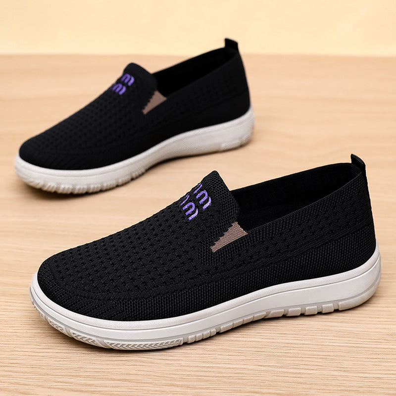 Damen nan nahtloser Strick-Slipper mit elastischem Einstieg und orthopädischer Memory-Fußbett-Stütze Drune