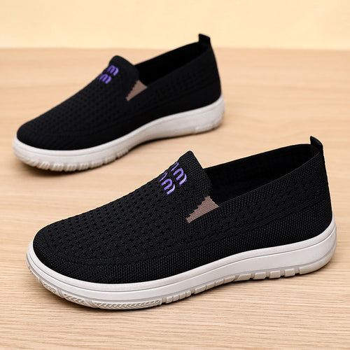 Damen nan nahtloser Strick-Slipper mit elastischem Einstieg und orthopädischer Memory-Fußbett-Stütze Drune