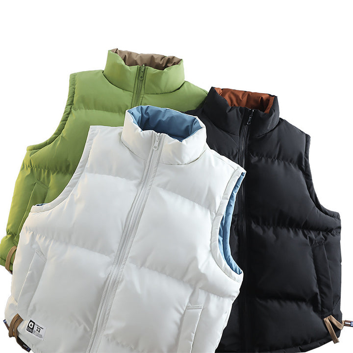 Damen Moderne gesteppte Outdoor-Weste mit integriertem Gürteltaschen‑System und hohem Stehkragen Drune