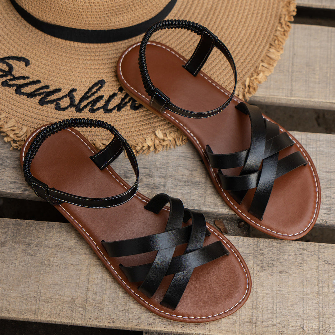 Damen Riemchen-Sandalen mit flexiblem Fußbett und eleganter Ausstattung Drune