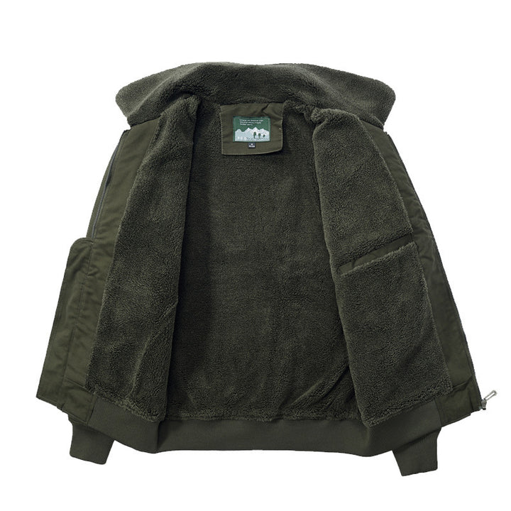 Herren Modische Übergangsjacke mit Teddy-Futter Drune