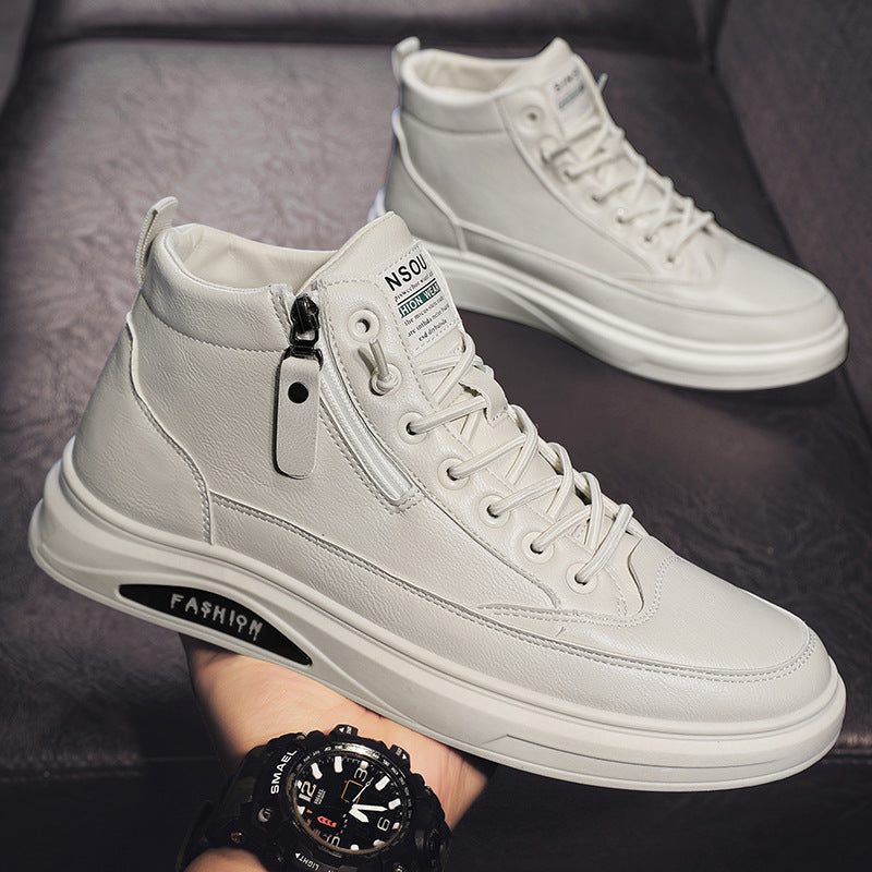 Damen Hohe modische Sneakers mit Detailreißverschluss und bequemer Sohle Drune