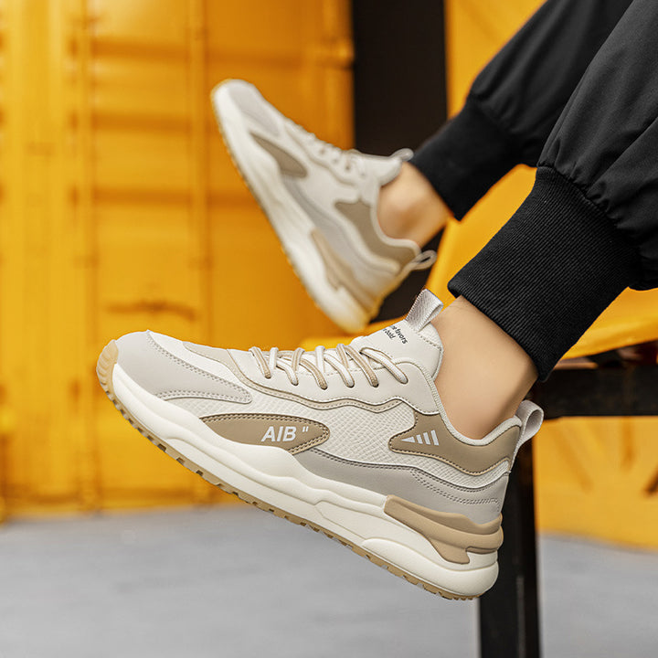 Herren Casual‑Straßen‑Sneaker mit mehrschichtiger Gummiplattform und atmungsaktiven Mesh‑Overlays Drune