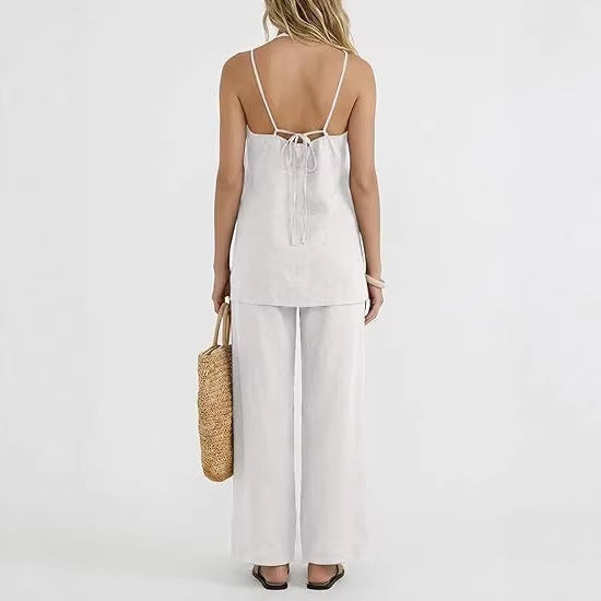 Damen Leichte und luftige Sommerhose mit Tanktop Drune