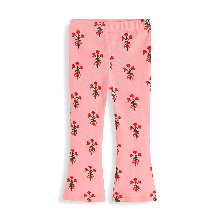 Mädchen Leggings mit floralen Applikationen Drune