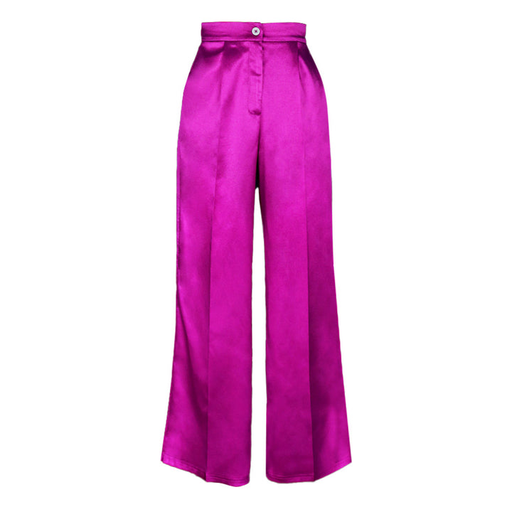 Damen elegante weite Satin-Hose Drune