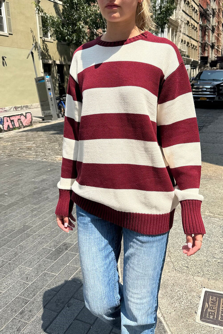 Drune | Streifen Strickpullover