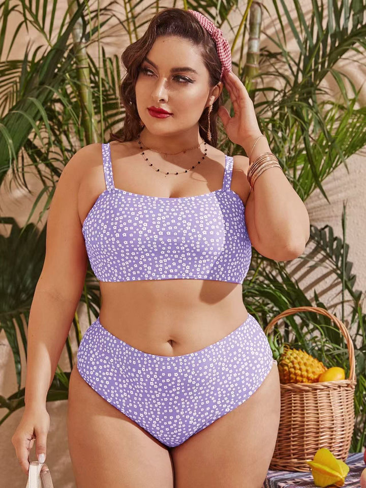 Damen Hochgeschnittener Bikini mit verspieltem Punktedesign Drune