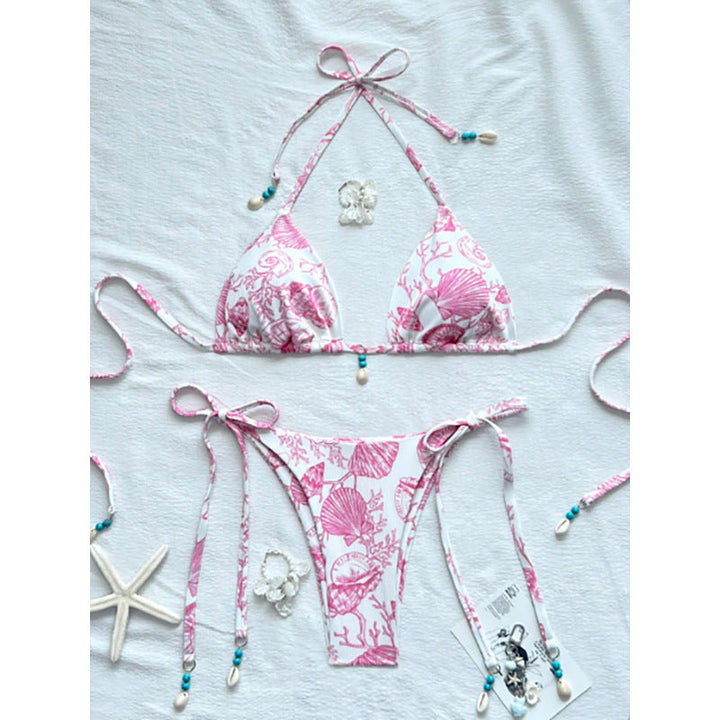 Damen Triangel-Bikini-Set mit raffinierten Schnürdetails und maritime Akzenten Drune