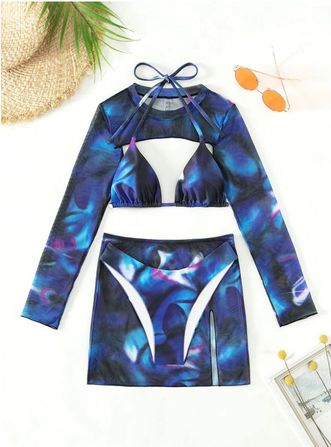 Damen Bikiniset mit langärmligem Oberteil Drune