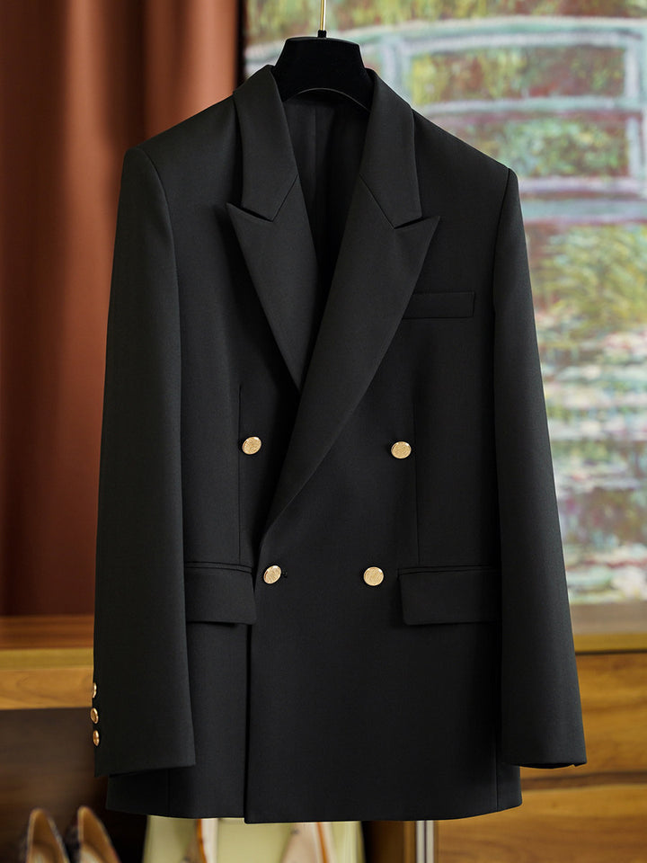 Damen Eleganter Doppeltbreasted Blazer Drune 1789269052