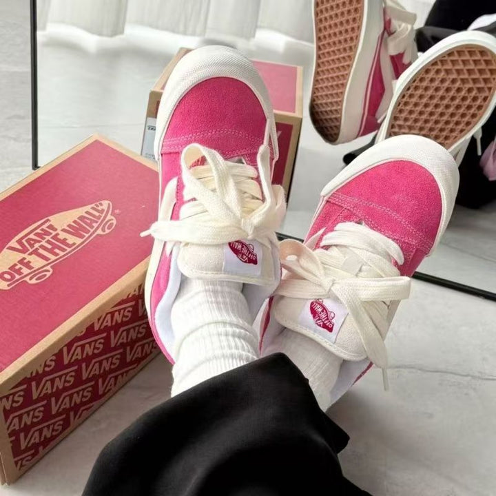 Damen Sneakers im Vintage-Stil mit farbigen Suede-Details Drune