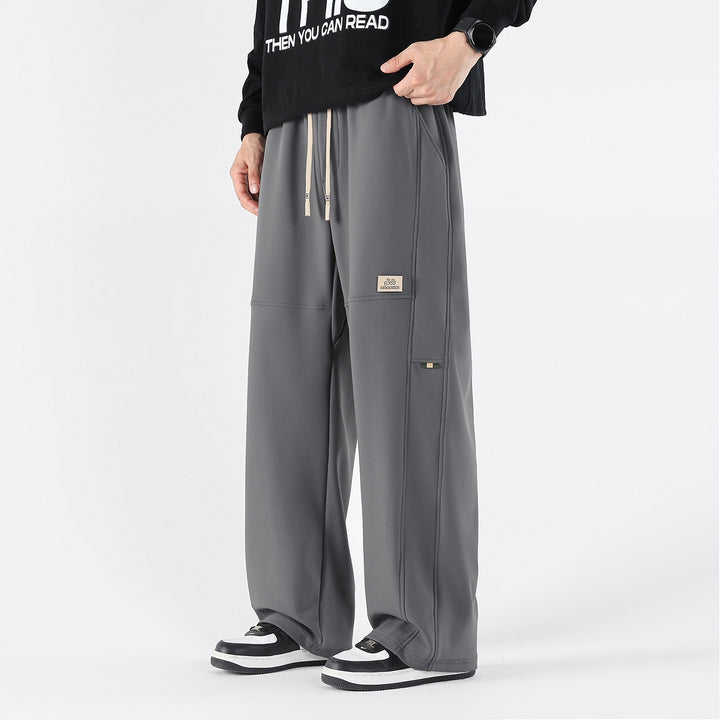 Herren Weite Relaxed-Freizeithose mit Tunnelzug & markanten Teilungsnähten Drune