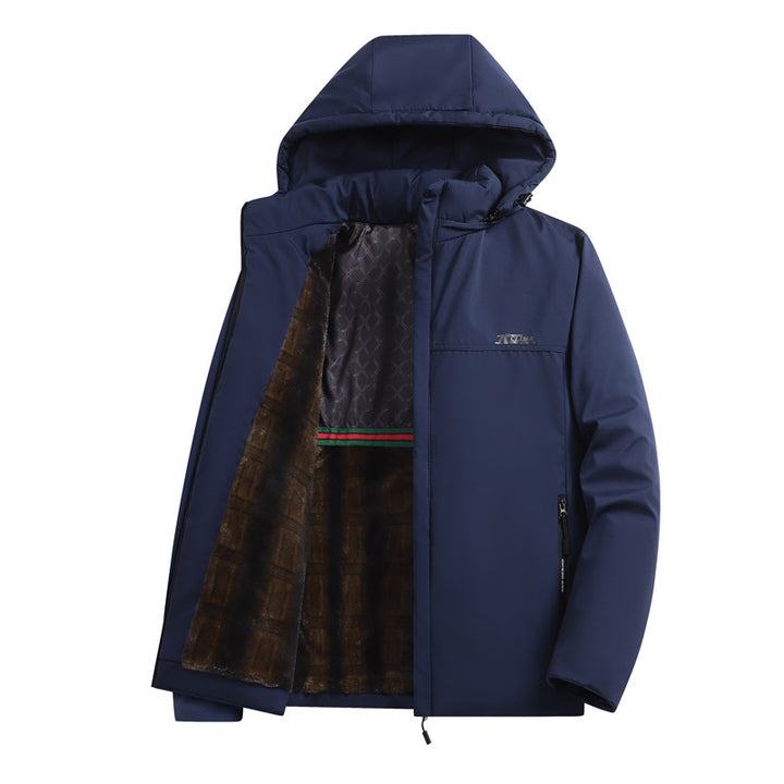 Herren Technische Winterjacke mit Kunstfellfutter Drune