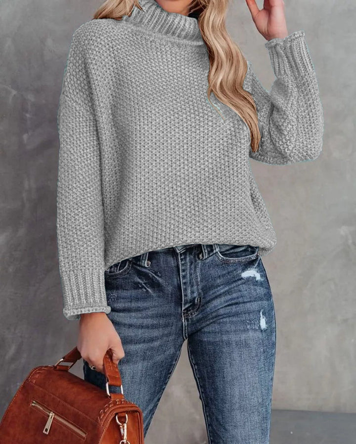 Damen gemütlicher Strickpullover Drune