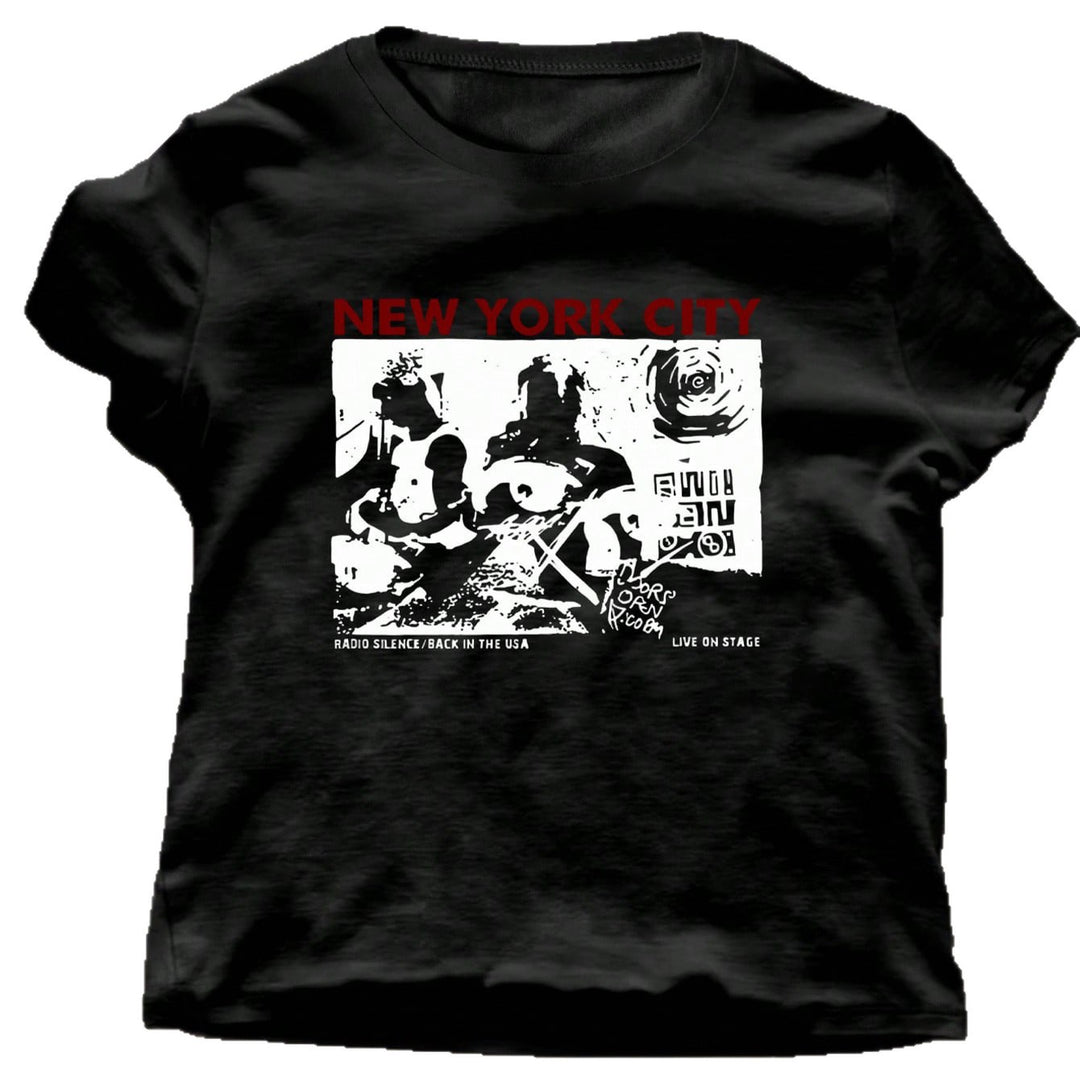 Damen Grafik T-Shirt mit kreativem New York City Motiv Drune