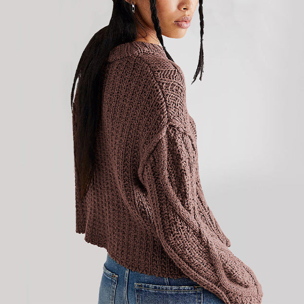 Damen gestrickter Pullover Drune