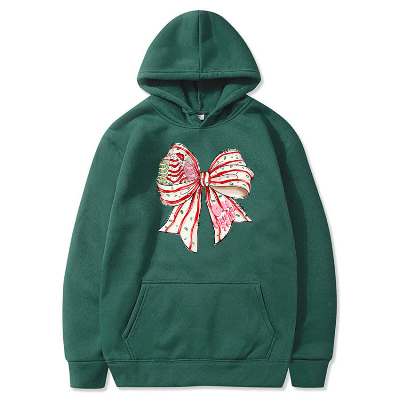 Damen Kapuzenpullover mit festlichem Schleifenmotiv Drune