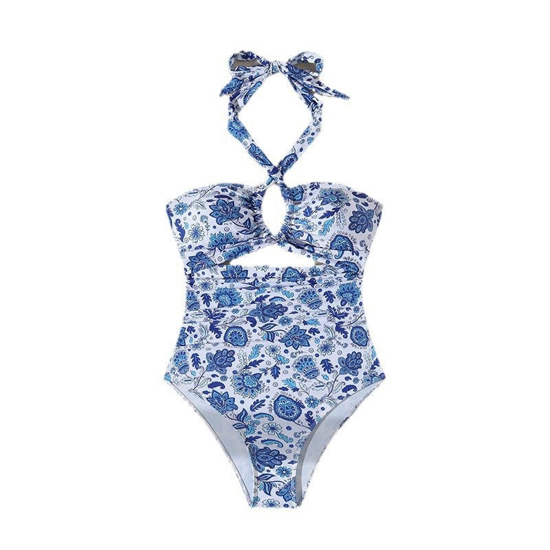 Damen Einteiler Badeanzug mit elegantem Schnitt und stilvollem Cross-Design Drune