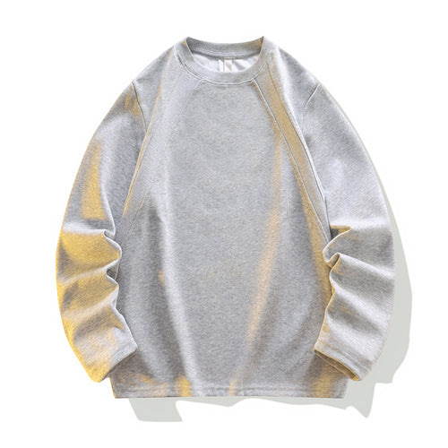Unisex Oversize Raglan-Sweatshirt aus weichem Baumwollmix mit geripptem Rundhalsausschnitt Drune