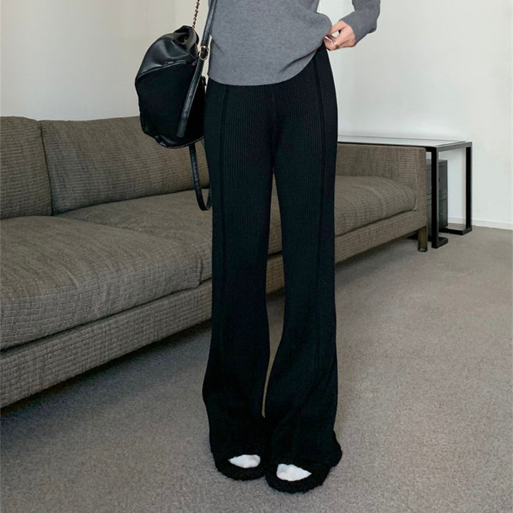 Damen Plisseehose mit hoher Taille und regulierbarem Bund Drune