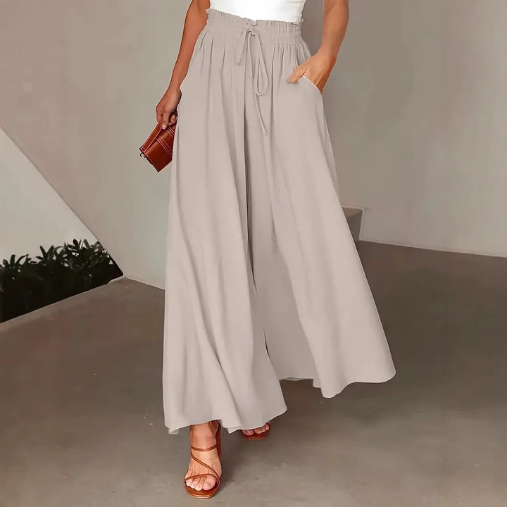 Damen Weit geschnittene Sommerhose mit Punkte-Design Drune