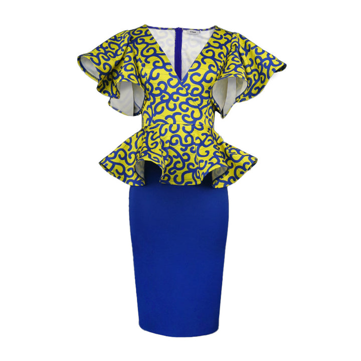 Damen Elegantes Peplum-Oberteil mit raffinierten Cut-Outs Drune