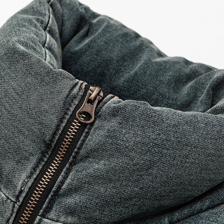Damen Kurz geschnittene wattierte Cord‑Steppjacke im Boxy‑Cut mit Stehkragen Drune