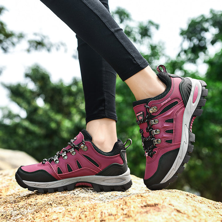 Damen Robuster Trekking‑Halbschuh mit verstärkter Zehenkappe, gepolstertem Schaft und griffiger Mehrzonen‑Trailsohle Drune