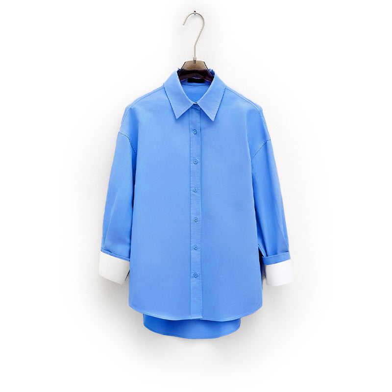 Damen Elegante und bequeme Bluse mit angeschnittenen Ärmeln Drune