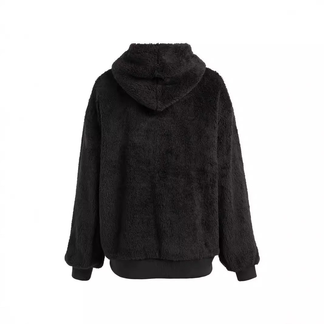 Damen Kuschelige Fleece-Jacke Drune