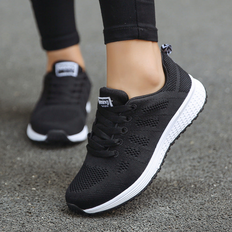 Unisex leichte gestrickte Freizeit- und Laufsneaker mit stoßabsorbierender Komfortsohle Drune