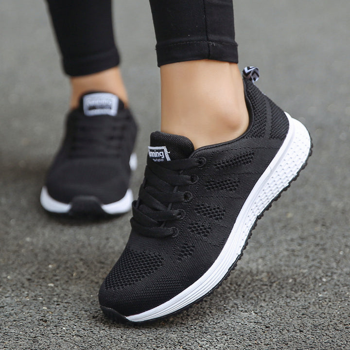 Unisex leichte gestrickte Freizeit- und Laufsneaker mit stoßabsorbierender Komfortsohle Drune