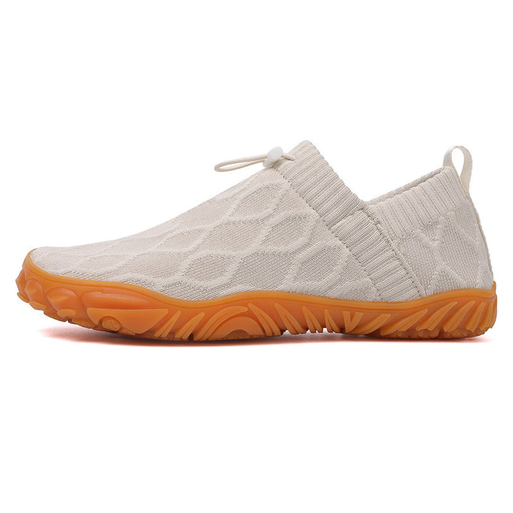 Herren gestrickte Slip-On Freizeitsneaker mit elastischem Schaft, Zuglasche und griffiger Gummisohle Drune