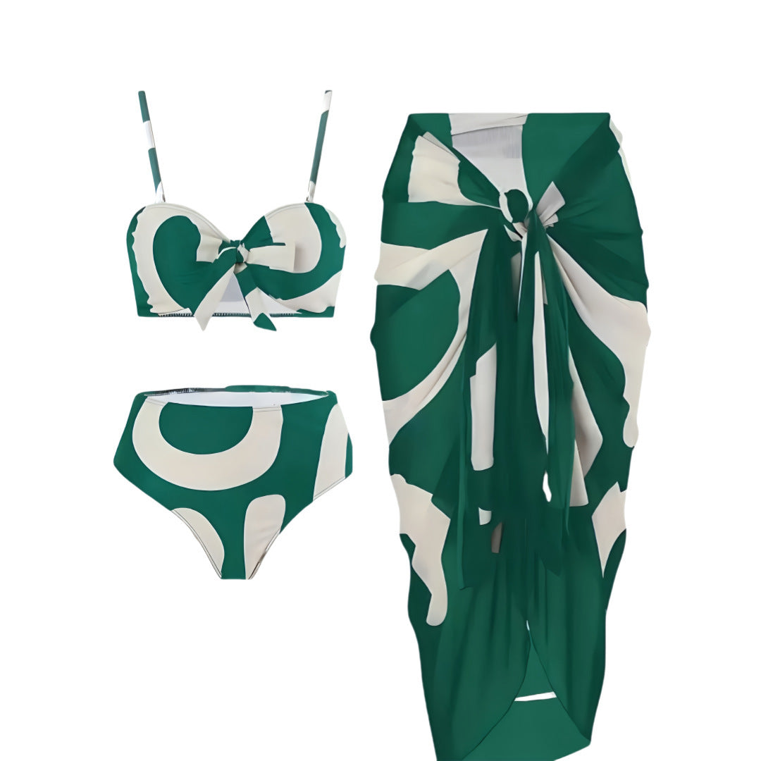 Damen Bandeau-Bikini mit kombinierbarem Wickelrock Drune