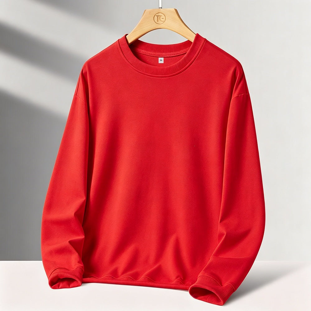 Herren Minimalistisches Rundhals-Sweatshirt mit französischer Terry-Innenseite & Oversize-Schnitt Drune
