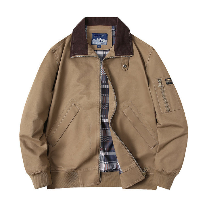 Herren Modische Blousonjacke mit Karomuster Drune