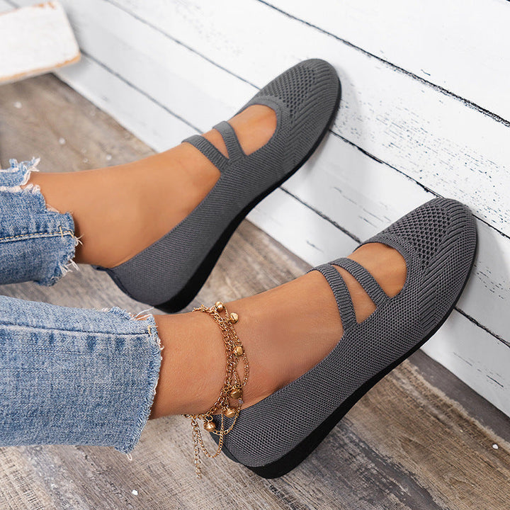 Atmungsaktive Mesh flache Schuhe Drune