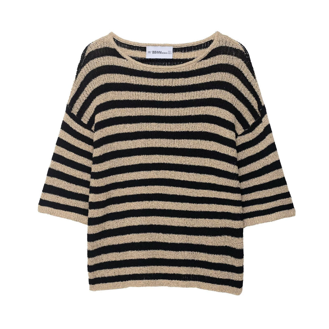Damen Strickpullover mit stilvollem Streifendessin und weichem Material Drune
