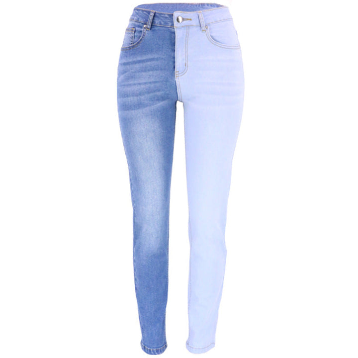 Drune | Damen Zwei Farbige Symmetrische Farbblockierte Denim Jeans
