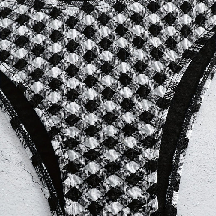 Damen lässiger Crop-Top Bikini Drune