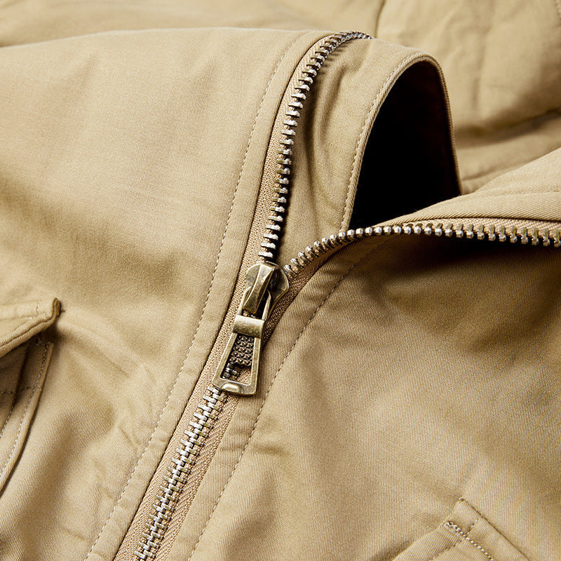 Herren Modische Übergangsjacke mit Fleece-Innenfutter Drune