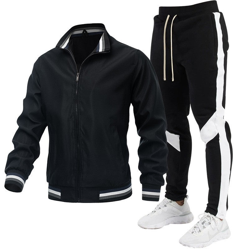 Herren Sportliches Trackjacke und Jogginghose Set Drune