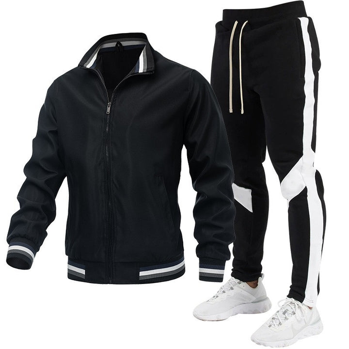 Herren Sportliches Trackjacke und Jogginghose Set Drune